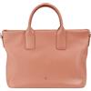 DUDU Borsa Donna a Mano in Pelle con Tracolla, Borsa Media Piccola a Spalla con Cerniera e Tracolla Staccabile, Borsetta Elegante Colorata Rosa flamingo