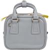 DUDU Borsa Bauletto Donna in Pelle con Tracolla Regolabile, Elegante e Compatta, Borsa a Mano e Spalla con Cerniera Zip Cloud grey