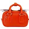 DUDU Mini Bag Donna in Pelle Multicolore - Bauletto Piccolo Elegante con Tracolla Regolabile e Manici - Borsa Borsetta Compatta Piccola Arancione