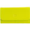 DUDU Astuccio Portachiavi in Pelle Colorato con 5 Anelli per Chiavi di Casa Auto, Design Minimal, con Bottone Lime