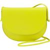 DUDU Borsa a Tracolla Donna Piccola in Pelle, Borsetta Design Sottile Compatta con Chiusura a Bottone, Tracolla Regolabile Lime