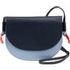 DUDU Borsa a Tracolla Donna Piccola in Pelle, Borsetta Design Sottile Compatta con Chiusura a Bottone, Tracolla Regolabile Navy