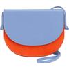 DUDU Borsa a Tracolla Donna Piccola in Pelle, Borsetta Design Sottile Compatta con Chiusura a Bottone, Tracolla Regolabile Blu pastello
