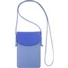 DUDU Custodia Porta Cellulare da Collo in Pelle, Astuccio Porta Smartphone fino a 6,7 Pollici con Bottone, Laccio Tracolla Regolabile, Design Sottile Fiordaliso