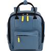 DUDU Zaino in Pelle Uomo Donna - Zainetto Casual Unisex Elegante e Compatto, 6,5 Litri, con Tasca Frontale e Scomparto Tablet, Perfetto per Lavoro, Viaggio e Tempo Libero Denim blue