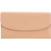 DUDU Portafoglio Donna Grande in Pelle Colorata, Portafoglio Continental, Tasche Porta Carte di Credito, Portamonete con Cerniera Rosa cipria