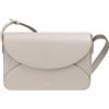 DUDU Borsa a Tracolla Grande Donna in Pelle - Borsa Donna Elegante e Capiente, Design a Busta Envelope, con Tracolla Regolabile e Patta Magnetica di Chiusura Grigio perla