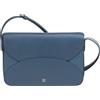 DUDU Borsa a Tracolla Grande Donna in Pelle - Borsa Donna Elegante e Capiente, Design a Busta Envelope, con Tracolla Regolabile e Patta Magnetica di Chiusura Denim blue