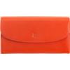 DUDU Portafoglio Donna Grande in Pelle Colorata, Portafoglio Continental, Tasche Porta Carte di Credito, Portamonete con Cerniera Zucca