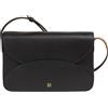 DUDU Borsa a Tracolla Grande Donna in Pelle - Borsa Donna Elegante e Capiente, Design a Busta Envelope, con Tracolla Regolabile e Patta Magnetica di Chiusura Nero rosa