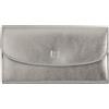 DUDU Portafoglio Donna Grande in Pelle Colorata, Portafoglio Continental, Tasche Porta Carte di Credito, Portamonete con Cerniera Argento