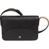 DUDU Mini Borsa a Tracolla Donna in Pelle - Borsa Donna Piccola Elegante Crossbody con Tracolla Regolabile, Compatta, Envelope Nero rosa