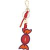 DUDU Portachiavi Caramella in Pelle con Moschettone - Charm Portachiavi Pelle per Chiavi, Borsa o Zaino, Accessorio Originale e Colorato Fucsia