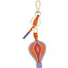 DUDU Portachiavi Mongolfiera in Pelle con Moschettone - Charm Portachiavi Pelle per Chiavi, Borsa o Zaino, Accessorio Originale e Colorato Provence lilac