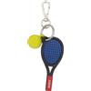 DUDU Portachiavi Racchetta da Tennis in Pelle con Moschettone - Charm Portachiavi Sportivo Tennis per Chiavi, Borsa o Zaino Nero