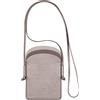 DUDU Porta Cellulare da Collo Donna in Pelle, Doppia Tasca Porta Smartphone, Tasca Porta Tessere, Tracolla Laccio Regolabile Argento