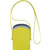 DUDU Porta Cellulare da Collo Donna in Pelle, Doppia Tasca Porta Smartphone, Tasca Porta Tessere, Tracolla Laccio Regolabile Lime