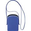 DUDU Porta Cellulare da Collo Donna in Pelle, Doppia Tasca Porta Smartphone, Tasca Porta Tessere, Tracolla Laccio Regolabile Fiordaliso