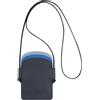 DUDU Porta Cellulare da Collo Donna in Pelle, Doppia Tasca Porta Smartphone, Tasca Porta Tessere, Tracolla Laccio Regolabile Navy