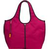 DUDU Borsa Donna a Mano a Tracolla Grande in Nylon e Pelle - Shopper Leggera con Tracolla Regolabile e Chiusura Magnetica Fucsia