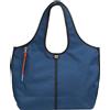 DUDU Borsa Donna a Mano a Tracolla Grande in Nylon e Pelle - Shopper Leggera con Tracolla Regolabile e Chiusura Magnetica Blu