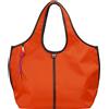 DUDU Borsa Donna a Mano a Tracolla Grande in Nylon e Pelle - Shopper Leggera con Tracolla Regolabile e Chiusura Magnetica Arancio