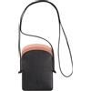 DUDU Porta Cellulare da Collo Donna in Pelle, Doppia Tasca Porta Smartphone, Tasca Porta Tessere, Tracolla Laccio Regolabile Nero