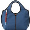 DUDU Borsa Donna a Mano a Tracolla Piccola in Nylon e Pelle - Shopper Leggera con Tracolla Regolabile e Chiusura Magnetica Blu