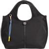 DUDU Borsa Donna a Mano a Tracolla Piccola in Nylon e Pelle - Shopper Leggera con Tracolla Regolabile e Chiusura Magnetica Nero
