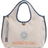 DUDU Borsa Donna a Mano a Tracolla in Nylon e Pelle Après Ski - Shopper Leggera Dimensioni Medie con Tracolla Regolabile e Chiusura Magnetica, Design Sportivo Chic Grigio perla