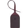 DUDU Etichetta per Valigia, Targhetta da Bagaglio in Pelle Colorata, Portanome Elegante Fashion per Borse e Zaini Burgundy scuro