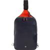 DUDU Zaino Monospalla Uomo in Pelle Porta Tablet, Borsa Borsello a Petto con Cerniera a Tracolla Regolabile Navy