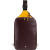 DUDU Zaino Monospalla Uomo in Pelle Porta Tablet, Borsa Borsello a Petto con Cerniera a Tracolla Regolabile Burgundy