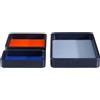 DUDU Set Svuotatasche in Pelle da 3pz, Vassoio Portaoggetti da Tavolo Casa Scrivania Ufficio, Porta Chiavi, Monete, Telefono Navy