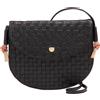 DUDU Borsa a Tracolla Piccola Intrecciata in Vera Pelle con Patta - Borsa Donna a Spalla Elegante Artigianale, Borsetta Crossbody Versatile per Uso Quotidiano ed Eventi Nero rosa