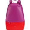 DUDU Zaino Uomo Sportivo in Pelle Multicolore, Zaino Donna Design Morbido Colorato con Tasca Antifurto Fucsia