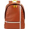 DUDU Zaino in Pelle per Uomo Donna - Design Ispirato al Tennis, Zaino Porta PC o MacBook, Schienale Traspirante e Spallacci Imbottiti Cannella