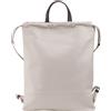 DUDU Zaino a Sacca in Pelle da Donna Sportivo di Moda Borsa Sacchetto con Coulisse e Spallacci Sottili in Pelle Perla