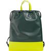 DUDU Zaino a Sacca in Pelle da Donna Sportivo di Moda Borsa Sacchetto con Coulisse e Spallacci Sottili in Pelle Mangrove