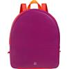 DUDU Zainetto Donna Colorato Estivo in Pelle Morbido Zaino Multicolor con Doppia Cerniera Zip Fucsia