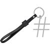 DUDU Portachiavi a Forma di Hashtag in Pelle da Donna con Anello Nero
