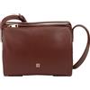 DUDU Borsa Bauletto a Tracolla da Donna in Pelle - Borsa Elegante, Piccola con Tracolla Regolabile per Ogni Occasione Chocolate lilac