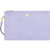 DUDU Grande Pochette Donna in Pelle Stampata da Polso, Pochette a Mano con Laccetto - Elegante, Spaziosa e Pratica per Carte, Banconote e Monete Lilac orange