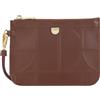 DUDU Pochette Donna da Polso in Pelle Stampata, Pochette a Mano da Borsa - Elegante, Compatta e Pratica per Carte, Monete e Piccoli Oggetti Chocolate lilac