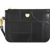 DUDU Pochette Donna da Polso in Pelle Stampata, Pochette a Mano da Borsa - Elegante, Compatta e Pratica per Carte, Monete e Piccoli Oggetti Black nude