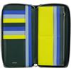 DUDU Portafoglio Donna Grande con Cerniera RFID in Pelle Nappa Zip Around 14 Tasche Porta Carte di credito e Portamonete Mangrove