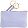 DUDU Astuccio portachiavi colorato in pelle uomo donna formato bustina con zip Provence lilac
