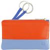 DUDU Astuccio portachiavi colorato in pelle uomo donna formato bustina con zip Zucca