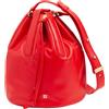 DUDU Borsa a Secchiello Donna in Pelle Grande con Tracolla Regolabile e Chiusura a Coulisse - Borsa Elegante, Spaziosa e Pratica per Uso Quotidiano e Occasioni Speciali Rosso fiamma