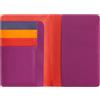 DUDU Porta passaporto pelle e carte di credito RFID multicolore Fucsia